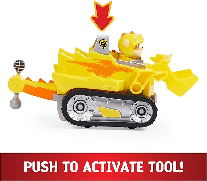 Paw Patrol, Rescue Knights Rubble Transforming Toy Car with Collectible Action Figure, Kids Toys for Ages 3 and up