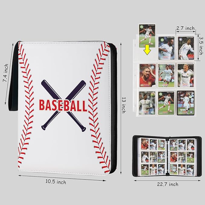 Card Binder for Cards Binder 9-Pocket,Compatible with Cards, 9-Pocket Pages Sleeves Hold up 720 Cards.Trading Card Binder with Sleeves，Card Holder Collector