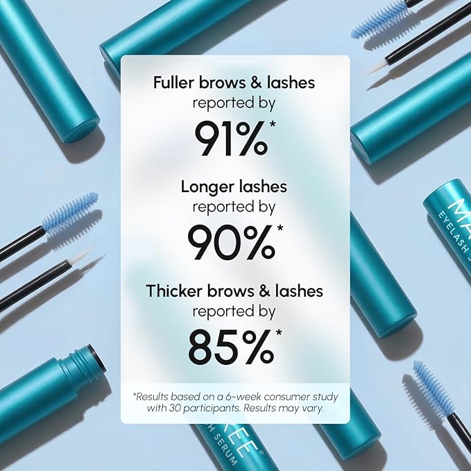 MAREE Lash Serum for Brows & Eyelashes - Eyelash Serum to Grow Lashes for Women - Multi Peptide Castor Oil Conditioner for Eye Lash Growth - Grow Eyebrows & Eyelashes - Sérum De Pestañas Crecimiento