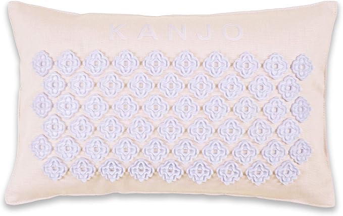 Kanjo Premium Unscented Acupressure Pillow - 100% Undyed Cotton Linen - Coconut Husk Fill - Relieves Back Pain and Neck Pain