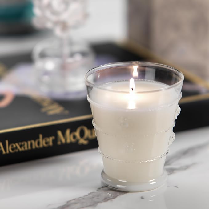 Zodax Grand Casablanca Glass Jar Scented Candle for Home Decor - Single-Wick Candle Ideal for Kitchen and Bathroom - Makes a Great Gift for Women and Men - Versailles Tuberose - 8.3 Oz.