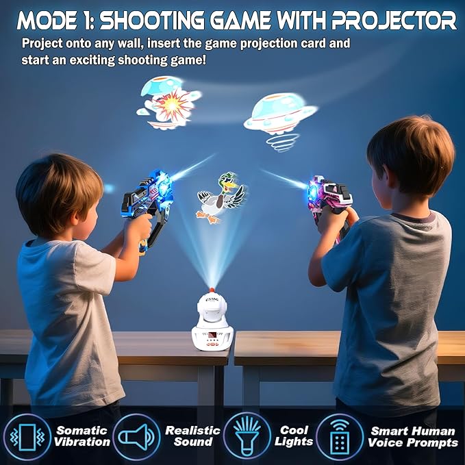 Electronic Tag Guns Set for Kids & Adults (3+) - 2 Player Electronic Shooting Game with Digital LED Score Display, for Boys & Girls