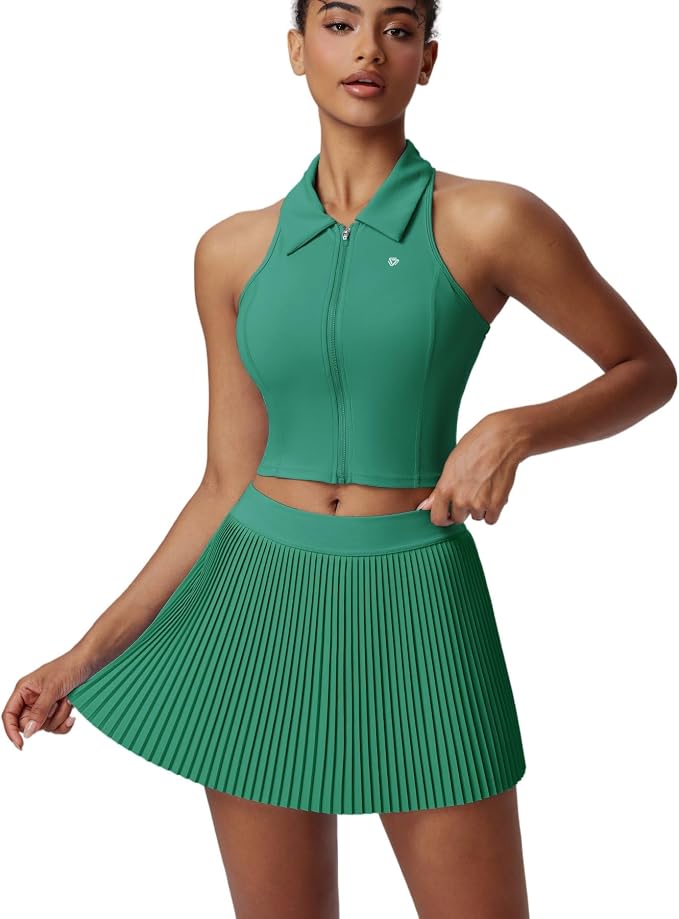AFZ Pleated Tennis Outfits Woman Polo Athletic Dresses Golf Clothes Athleisure Sets with Shorts