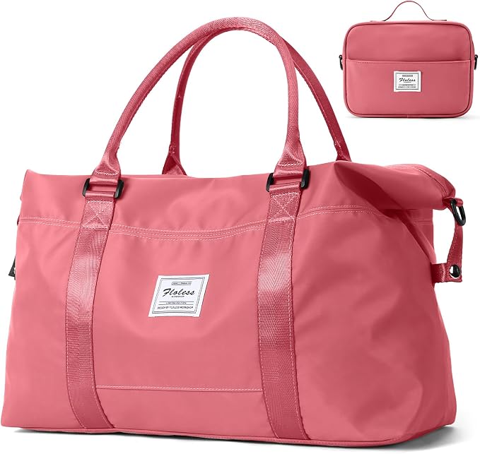 Travel Duffel Bag, Carry On Overnight Weekender Bags for Women | Travel Bag with Wet Pocket & Trolley Sleeve, For Spirit Airlines 18x14x8 Personal Item Bag