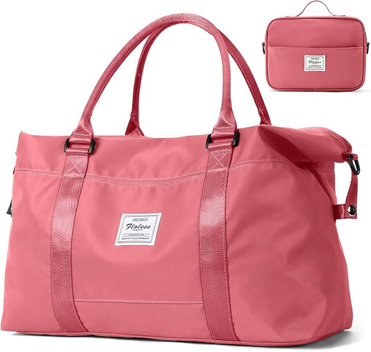 Travel Duffel Bag, Carry On Overnight Weekender Bags for Women | Travel Bag with Wet Pocket & Trolley Sleeve, For Spirit Airlines 18x14x8 Personal Item Bag