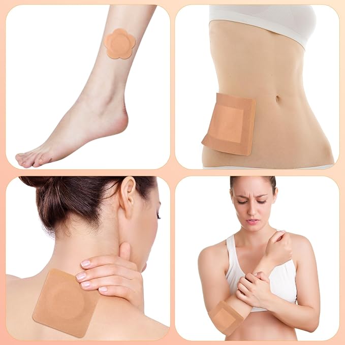 120 Pcs Castor Oil Patches, Disposable Castor Oil Pack Wrap Self-Adhesive for Belly Button, Waist, Neck, Breast, Back, Knee, Portable Packs, Anti-Seepage, No Wash, Highly Absorbent (120)