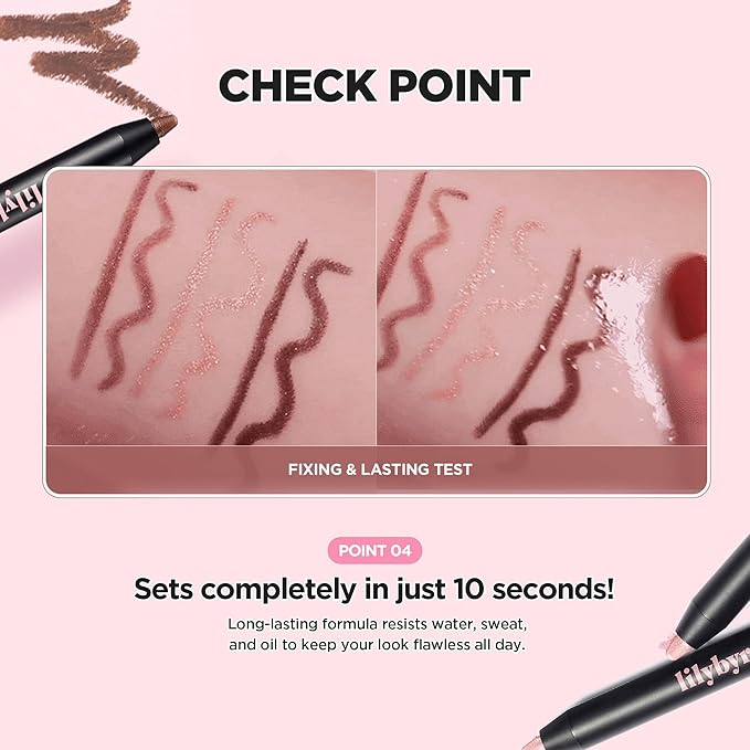 lilybyred Starry Eyes Am9 to Pm9 Gel Eyeliner | Korean Gel Eyeliner, Intense Color Payoff, Creamy Formula, Easy Blending, Built-in Sharpener, Smudge-Proof, Long-Lasting, 0.017 oz. (07 Matt Brown)