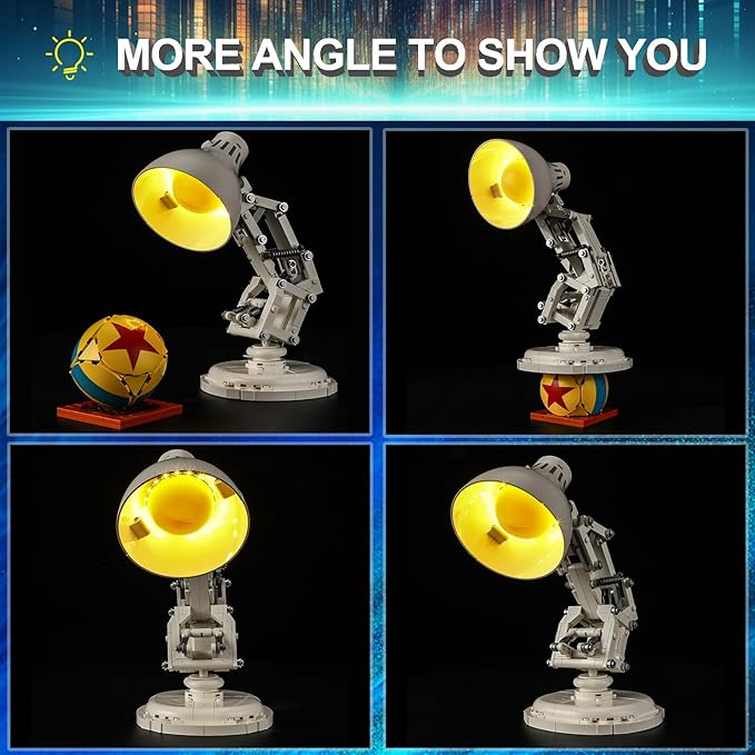 LED Light Kit for Lego 21357 Pixar Luxo Jr. Building Set, Compatible with Lego 21357 Building Blocks Model(Not Include Blocks Set)
