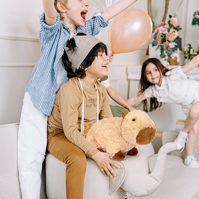 Large Plush Capybara Stuffed Animal Cute Plushie Soft Capybara Plushie Pillows Birthday Gift for Kids(17.7Inch)