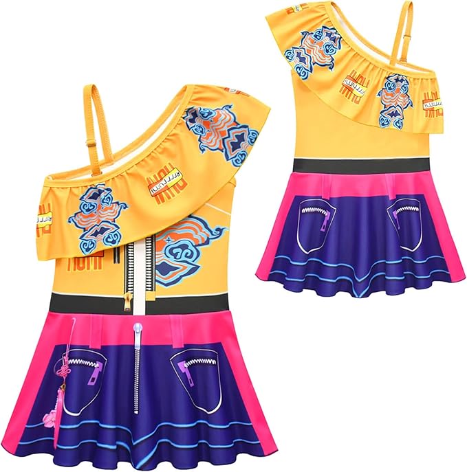 One Piece Swimsuit for Girls Demon Hunter Merch Costume Swimwear for Kids Bathing Suit