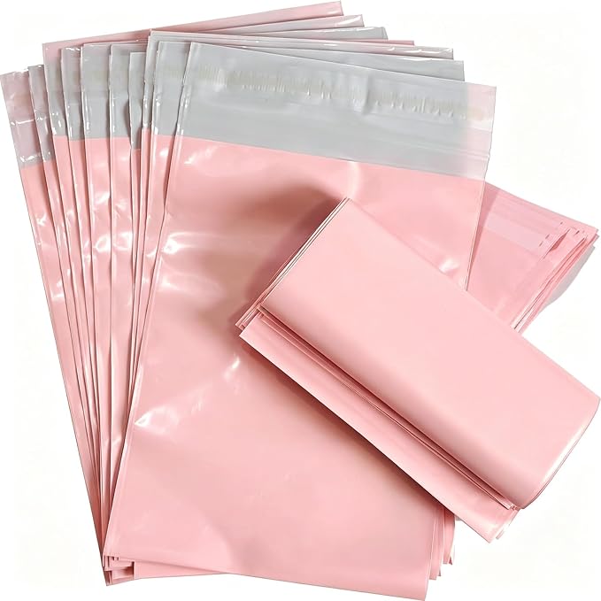100 PCS Sanitary Napkin Disposal Bags, Self-sealing, Odor-proof, Rectangular, Plastic, 12“ x 6.7” Bags for Feminine Hygiene, Personal Waste, or Pet Waste (Pink)