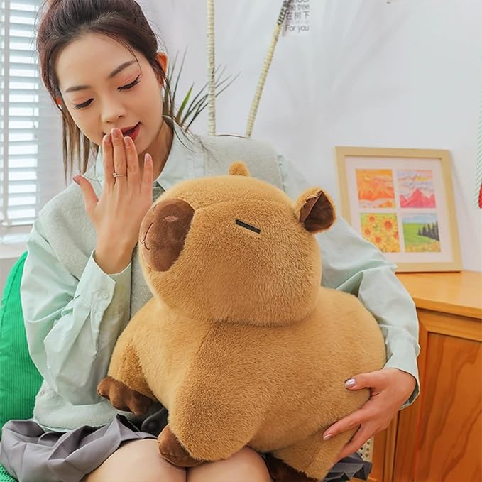 Ditucu Capybara Plush 11 inch Cute Capibara Stuffed Animal Soft Plushies Toys Gifts for Kids Brown