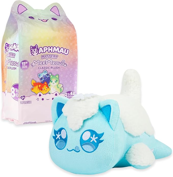Aphmau MeeMeows 11” Classic Mystery Plush, Elemental, YouTube Minecraft Gaming Channel, Plush Mystery Box, Blind Box, 1 of 8 Possible Elemental MeeMeows, Official Merch