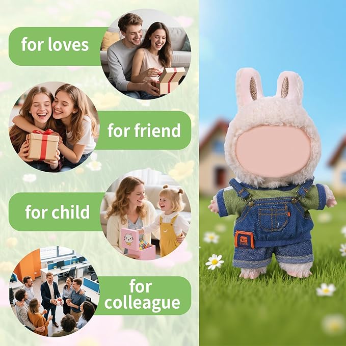 Coolcandy 17cm Doll Clothes, Fashionable Dolls Outfit with Accessories Suit, Stylish Adorable Dolls Clothes Set, Soft Fabric, Detailed Stitching(Doll Not Included)