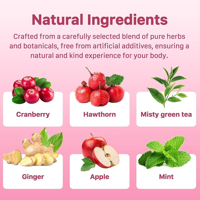 Auranic Menopause Support Herbal Tea - Natural Hormone Balance for Women, Relief for Women Multi-Symptom with Alleviates Hot Flashes, Night Sweats & Mood Swings, Menopause Comfort Teabags