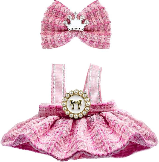 Clothes for LA BUBU 17cm Doll (NO Doll),Outfit for LA BUBU,Dress and Hairpin Set for LABUBU Dress Up,Accessories for LA BUBU