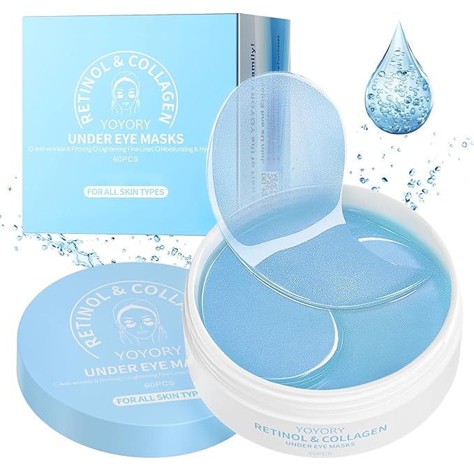 Under Eye Patches Masks - Reduce Puffy Eyes, Dark Circles,Undereye Bags, Wrinkles,Infused Peptide Collagen and Hyaluronic Acid,Vegan Cruelty-Free Self Care 32 Pairs