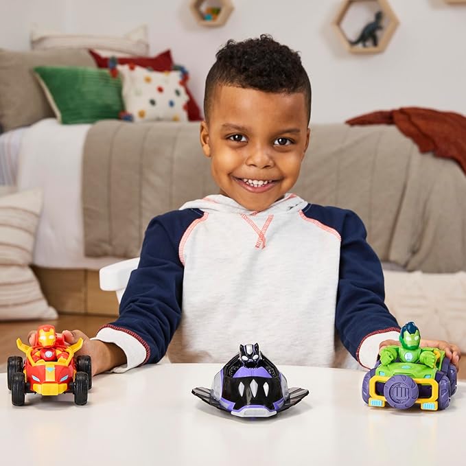 Marvel Toy Bundle, 3 Action Figures with 3 Vehicles & Accessories, 3-Inch Super Hero Toys for Kids, Ages 3+