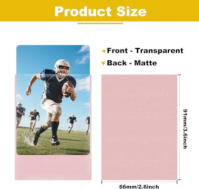 Premium Pink Card Sleeves, 150 Sleeves 2.6''x3.6''(66x91mm) Compatible with Standard Sized Trading Card, Fit for MTG PTCG Game Card, Baseball Card, Sport Card