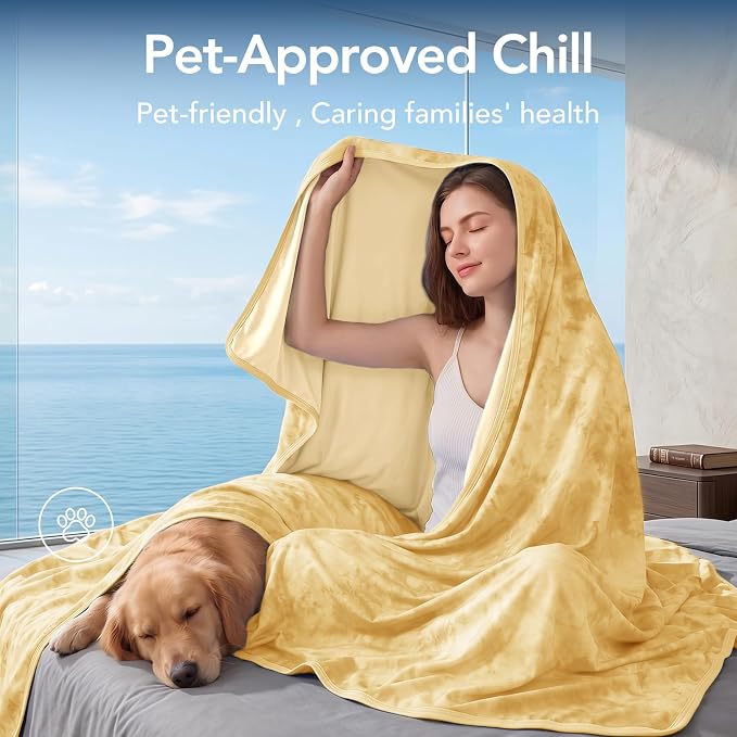 Cooling Blanket 80''x88'' for Hot Sleepers, Arc-Chill Q-Max>0.35 Double Sided Cold Blankets for Night Sweats, Cool Soft Lightweight Summer Blanket for Sofa Bed Couch, Gifts for Women Queen