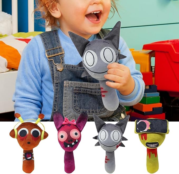 Sprunky Plush Toys Sprunky Wenda and Gray Plushies Sprunky Plushes Soft and Funs Stuffed Toys Dolls for Fans and Friends Birthday for Girls Boys (3pcs-Set)