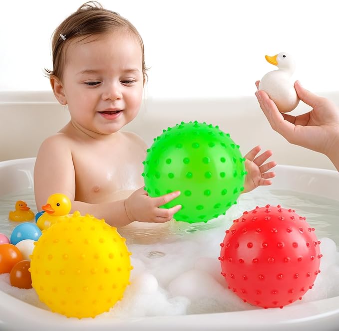 LOVEINUSA 6PCS Bouncy Balls, 7 Inch Sensory Balls for Babies Toddlers, Indoor Outdoor Sports Activities