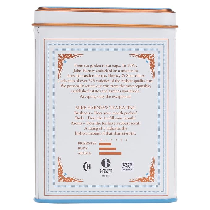 Harney & Sons Earl Grey Supreme, Black Tea, 20 Sachets (Pack of 2)