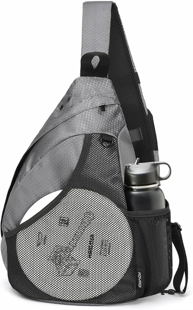 MOYAQI Disc Golf Bag with Retriever Holder and Storage Pockets, Disc Golf Backpack with 8-10 Disc Capacity, Padded Adjustable Strap and Back Panel, Lightweight and Durable