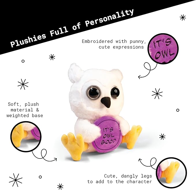 Owl Plushie - It's Owl Good Sassy Plush, Gift for Animal Lovers, Cute Plush Toy for Gifting