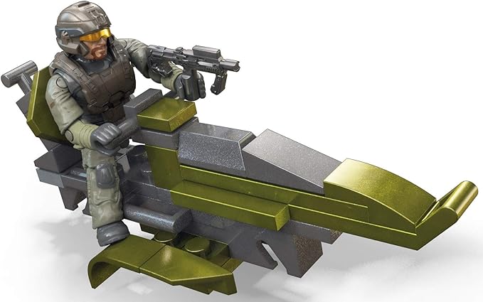 Mega Construx Halo Recon Getaway Mongoose Vehicle Halo Infinite Construction Set with UNSC Marine Character Figure, Building Toys for Kids