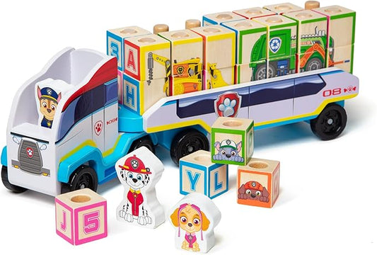 Melissa & Doug PAW Patrol Wooden ABC Block Truck (33 Pieces)
