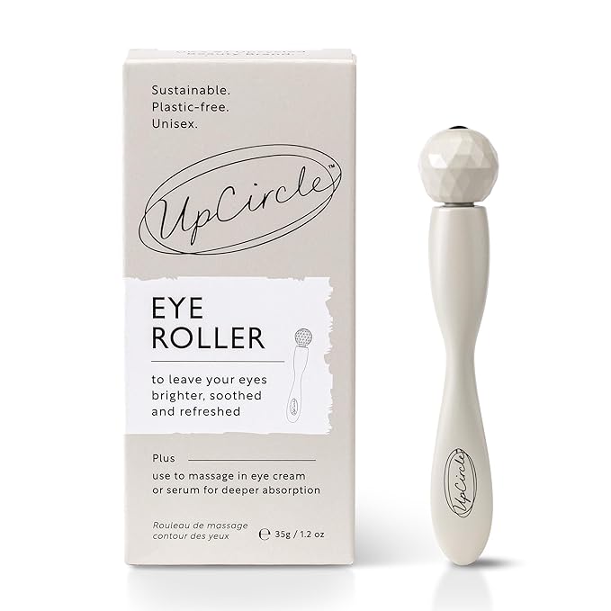 UpCircle Eye Roller 1pc – Metal + Plastic-Free – For Dark Circles + Puffy Eyes – With Cooling Effect to Boost Circulation For Healthy Glow – Sustainable + Unisex
