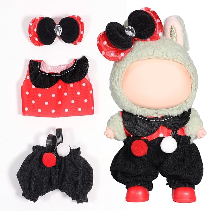 AICase for 17cm Doll Clothes/Outfit,Clothing Set for 17cm Doll,3 Piece Set Hat Clothing,Boys and Girls Stylish Adorable Clothes Accessories_09