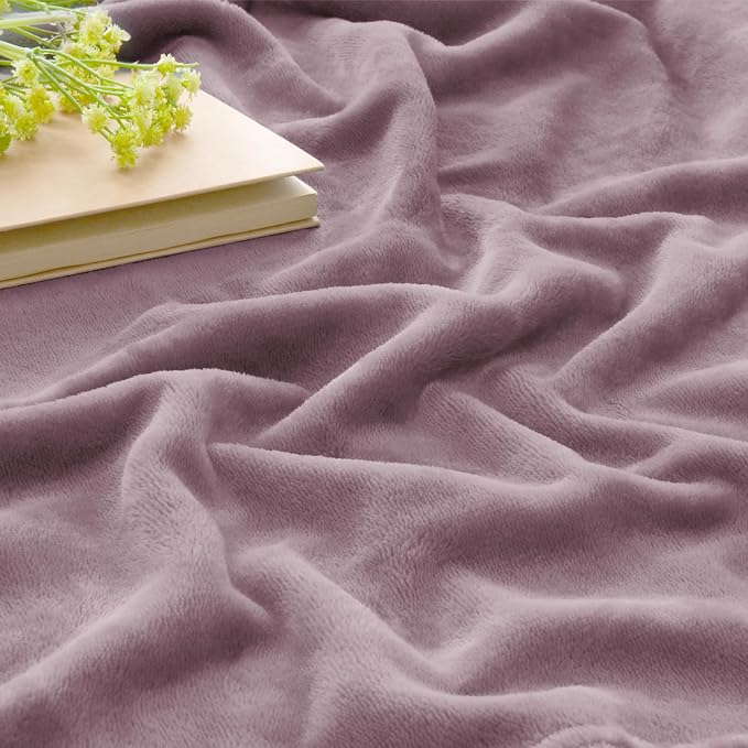 BEDELITE Fleece Blanket Soft Plush Throw for Couch Dusky Violet 50"x60" | Ultra Soft Fleece, Plush Microfiber, Lightweight Warmth, All Season Comfort, Fade Resistant, Machine Washable, Couch Sofa Bed