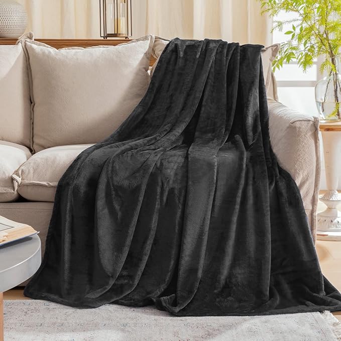 Dark Grey Fleece Plush Throw Blanket 60"x80"for Couch Fuzzy Cozy Flannel | Super Soft Lightweight Microfiber Blanket for Sofa Bed bedroom Home Decor All Season,Birthday Gifts for Women Mom Adult