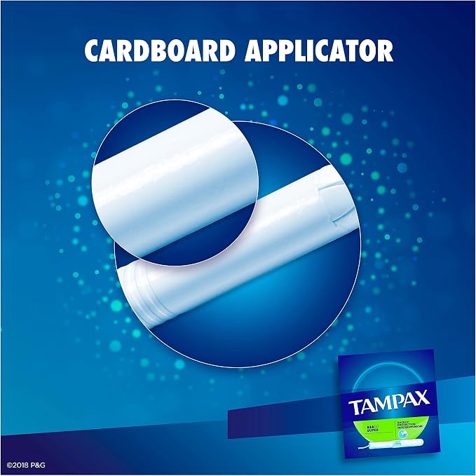 Tampax Cardboard Applicator Tampons, Super Absorbency 40 ea (Pack of 5)