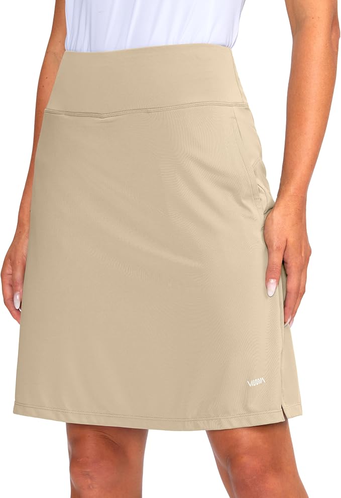 Women's 20" Knee Length Skorts Skirts UPF50+ Athletic Tennis Golf Skirt for Women Casual Summer Skirts