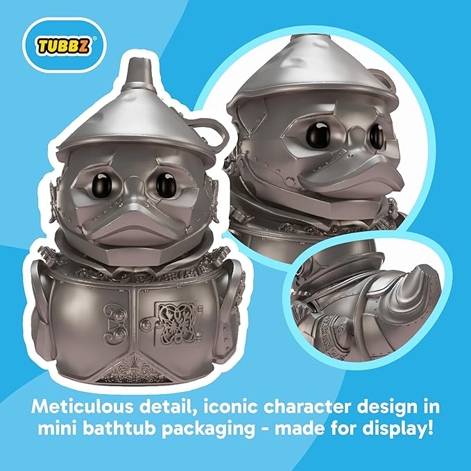 TUBBZ Mini: Wicked for Good - Tin Man Cosplaying Rubber Duck Vinyl Figure – Official Collectible for Fans of Wicked