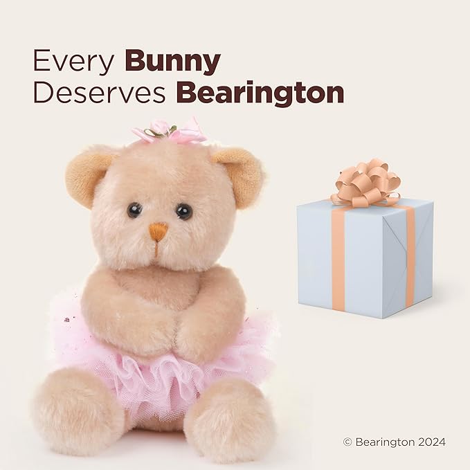 Bearington Collection Ballerina Stuffed Animal - Ballet Doll - Dance Recital Gifts for Girls - Bear Bella - 6"