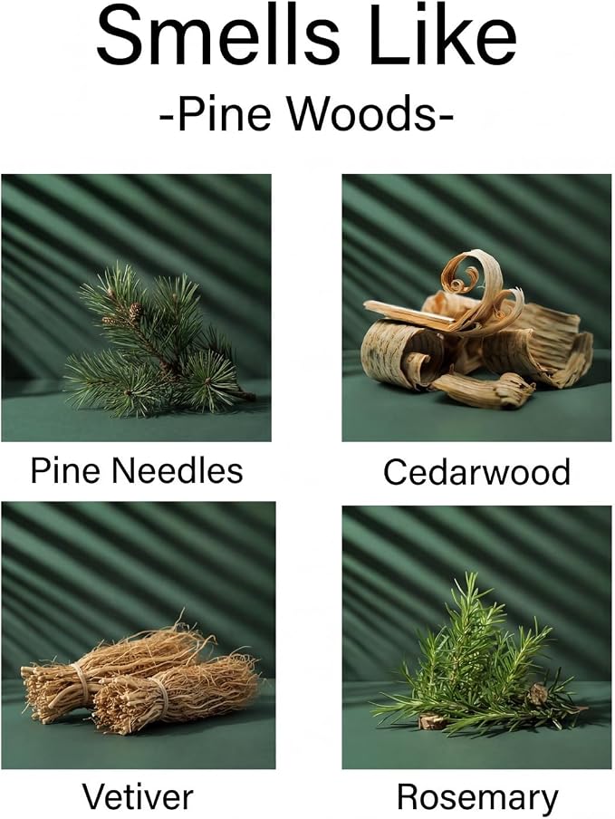 Aronica Christmas Diffuser 120ml / 4floz- Pine Wood Scent, Frasier Fir Winter Decorations for Home, Nordic Bookshelf Decor Green, Centerpieces for Table, Masculin Bathroom Shelf Diffuser Liquid