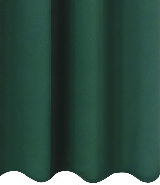 LEMOMO Blackout Curtains 66 x 95 inch/Dark Green Curtains Set of 2 Panels/Thermal Insulated Room Darkening Bedroom Curtains