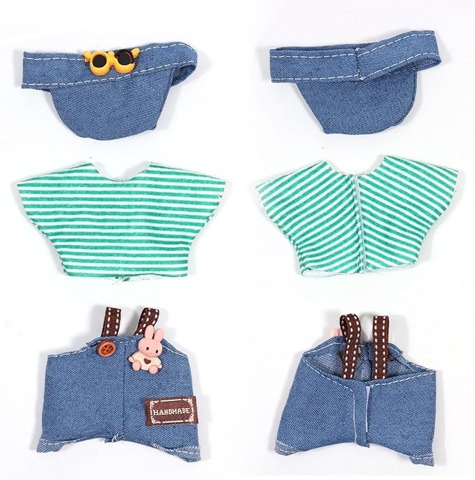 AICase for 17cm Doll Clothes/Outfit,Clothing Set for 17cm Doll,3 Piece Set Hat Clothing,Boys and Girls Stylish Adorable Clothes Accessories_05
