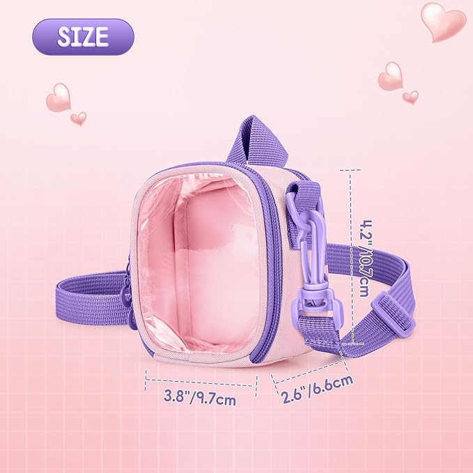 Carrying Case Compatible with Bitzee Interactive Toy Digital Pet, Portable Bag with Shoulder Strap for Virtual Electronic Pet Accessories,Pink (Bag only) Patented Design