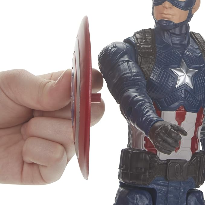 Marvel Avengers: Endgame Titan Hero Series Captain America 12"-Scale Super Hero Action Figure Toy with Titan Hero Power Fx Port