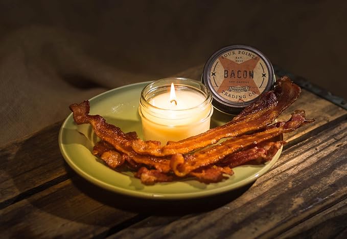 Bacon 4 Oz Scented Soy Aromatherapy Candle w/Jar