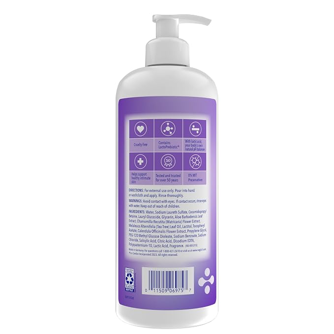 Vagisil Feminine Wash for Intimate Area Hygiene, pH Balance, Gynecologist Tested, Hypoallergenic, 16.9 oz with Pump