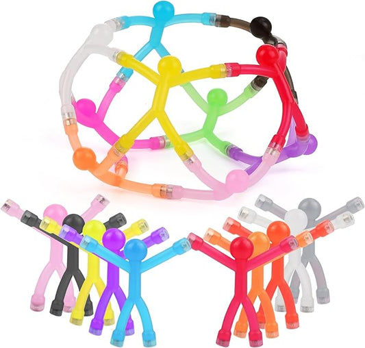 LOVIMAG 20Pcs Fridge Magnets Men, Cute Refrigerator Magnet Man, Fun Magnetic Toys Humanoid Magnet Toys for Man, Colorful Magnetic People Magnets Adults for Locker, Transparent