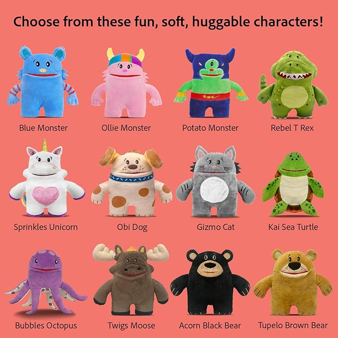 The Tooth Brigade Tooth Fairy Pillow | Stuffed Plush with Large Pocket Mouth for Lost Teeth, Treasures, Prizes - Fun and Interactive Plush, Perfect Kids, Boys, & Girls Gift (Rebel Dinosaur)