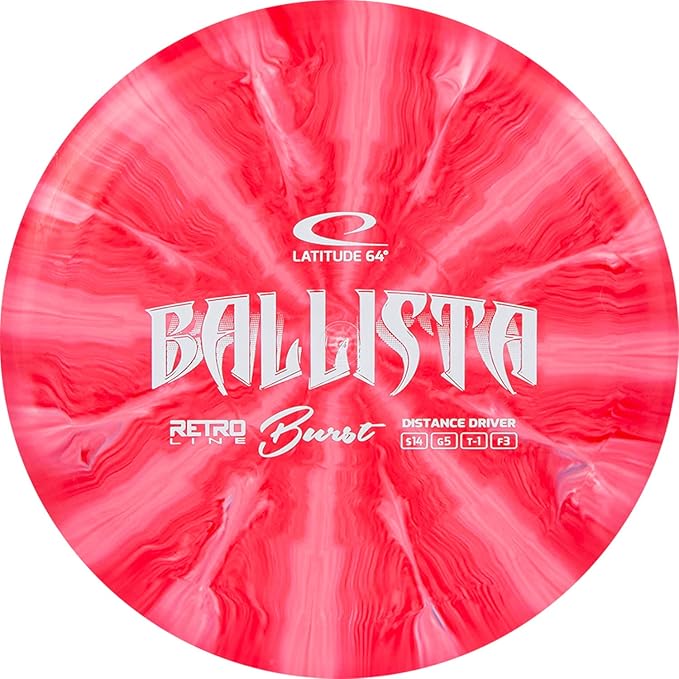 Latitude 64 Retro Burst Disc Golf Starter Set | Perfect Disc Golf Set for New to Intermediate Players | Includes Bonus Mini Marker | Grippy Base Plastic | Colors May Vary