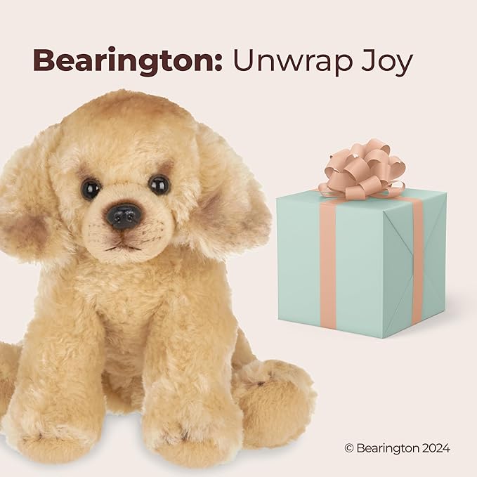 Bearington Dog Stuffed Animal Realistic Dog Plush Golden Retriever Puppy Plushies for Kids, Boys & Girls - Lil' Goldie 6"